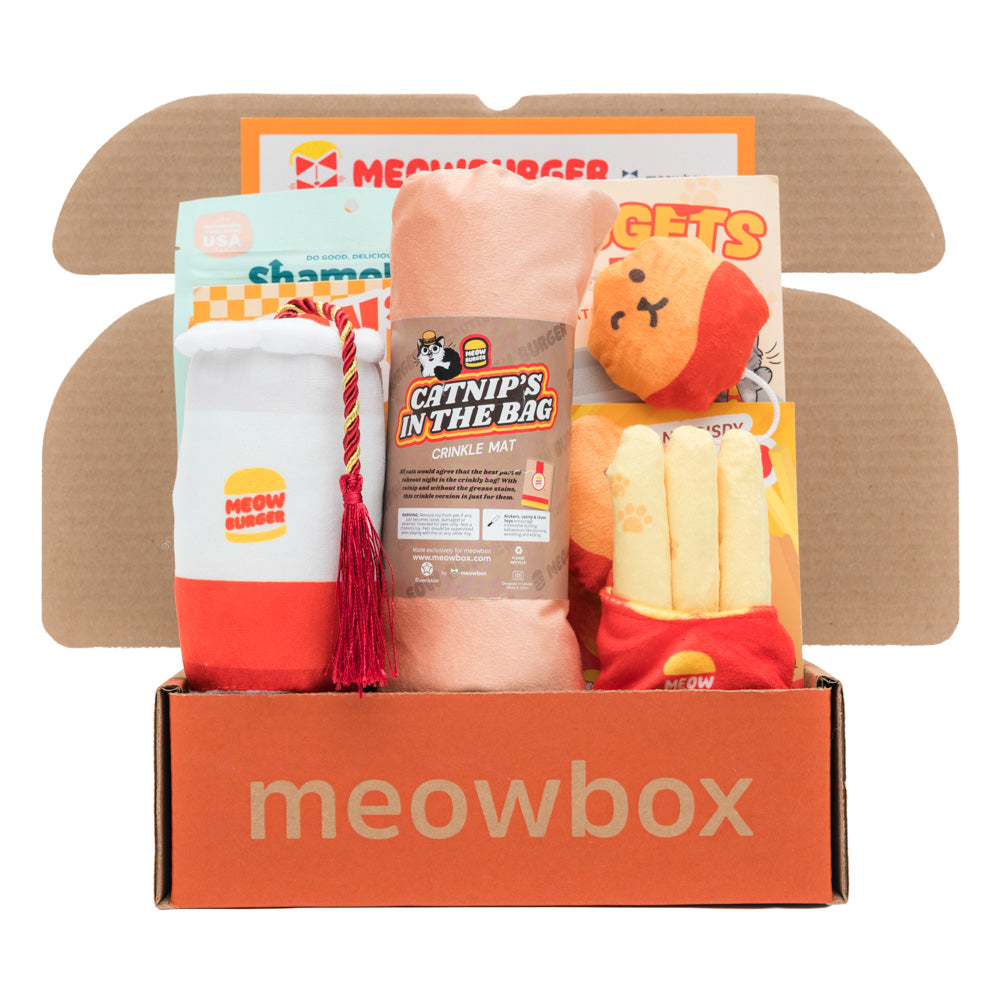 meowbox cat subscription box canada - monthly cat toys & cat treats box